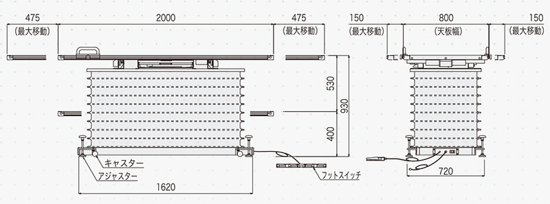 コピア外形寸法図